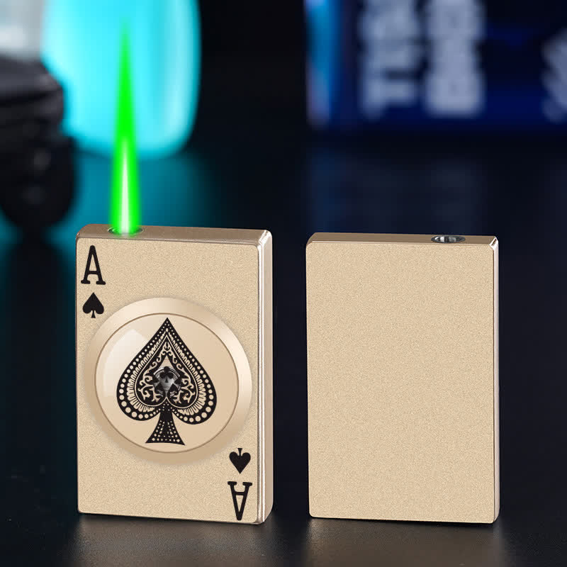 Briquet au butane rechargeable à décompression rotatif Poker