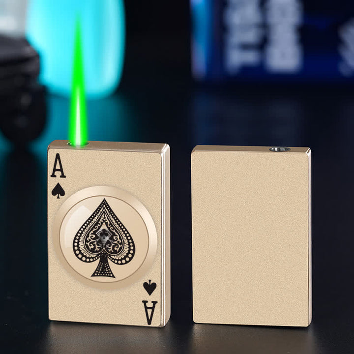 Briquet au butane rechargeable à décompression rotatif Poker
