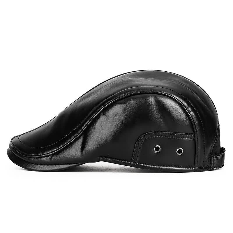 Béret noir décontracté avec cache-oreilles pour l'hiver
