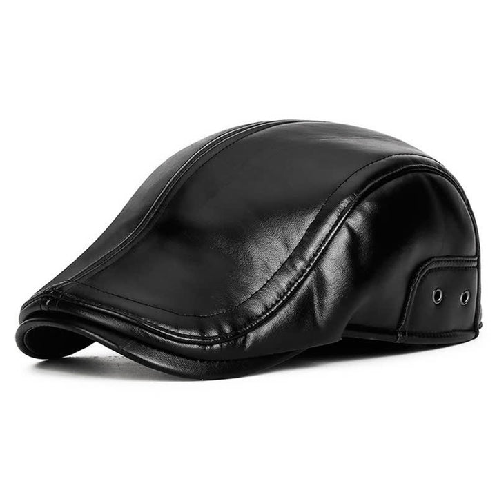 Béret noir décontracté avec cache-oreilles pour l'hiver