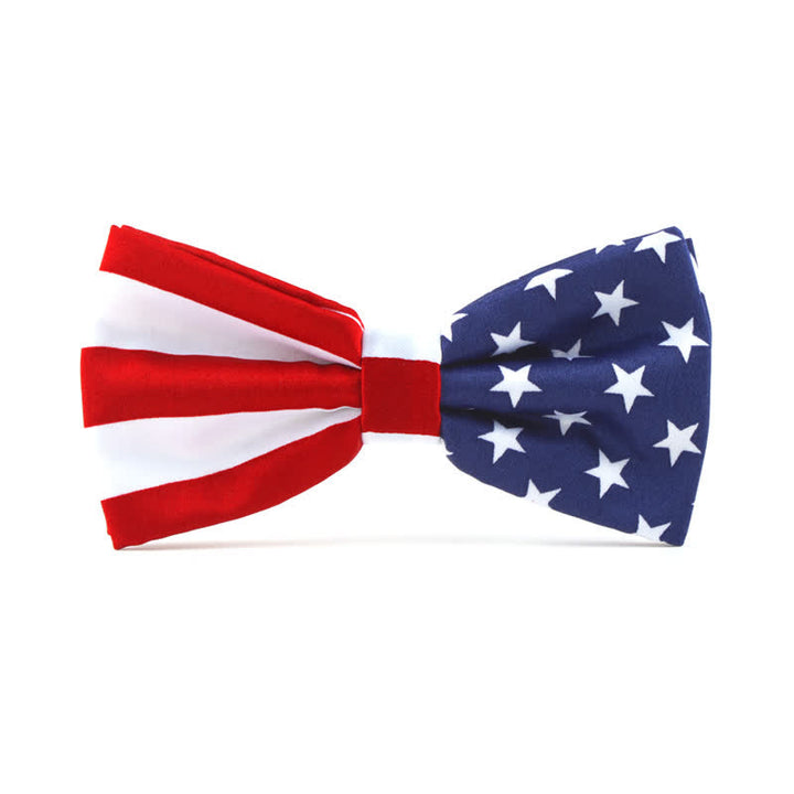 Lot de 3 cravates et mouchoirs à imprimé drapeau américain pour homme
