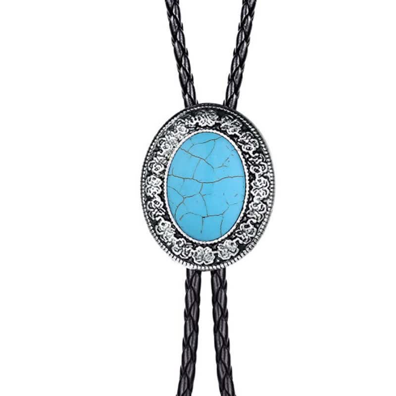 Cravate bolo fantaisie en pierre naturelle, inspirée du rodéo - Turquoise - image 16