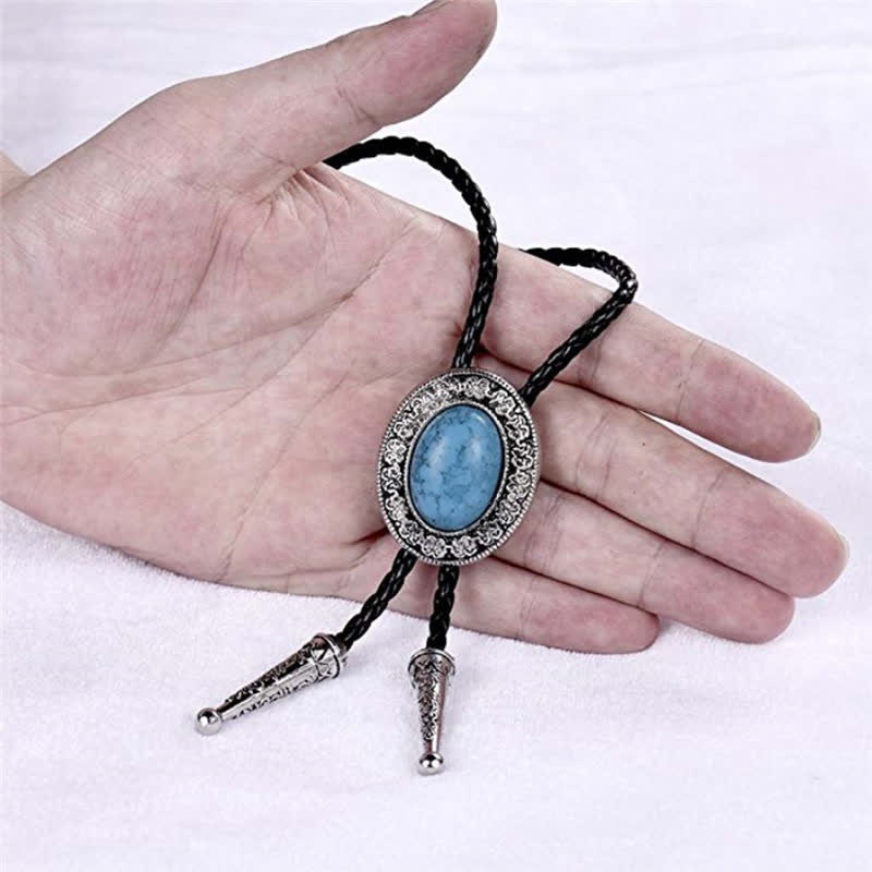Cravate bolo fantaisie en pierre naturelle, inspirée du rodéo - image 1