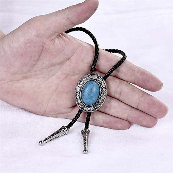 Cravate bolo fantaisie en pierre naturelle, inspirée du rodéo - image 1