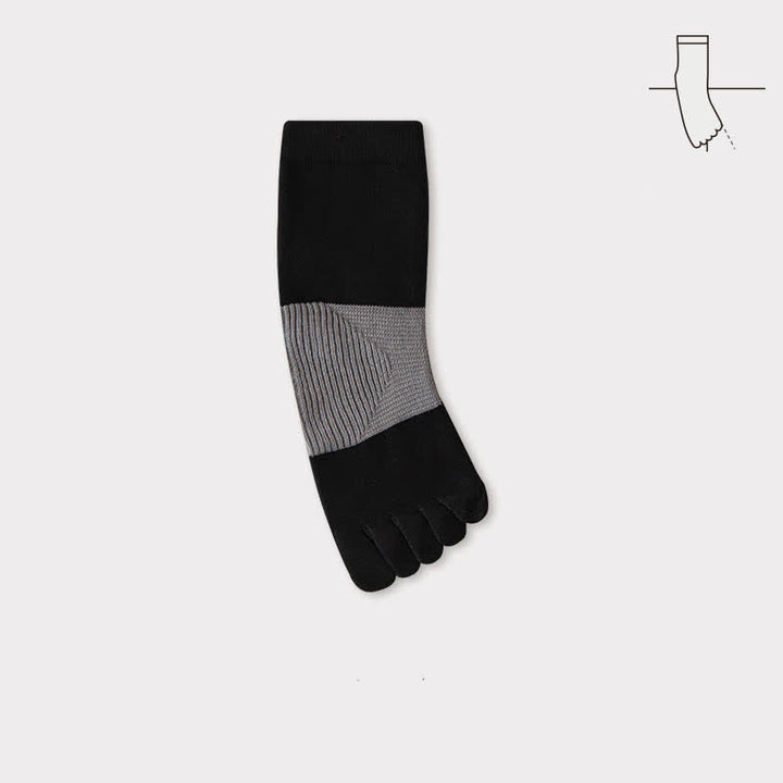 Chaussettes mi-mollet confortables en pur coton à cinq orteils fendus pour hommes