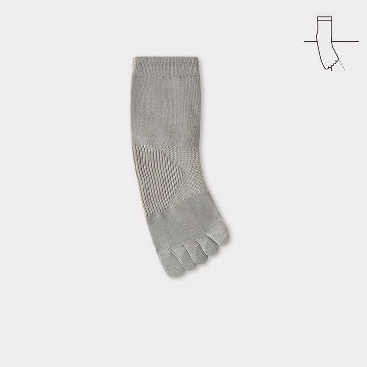Chaussettes mi-mollet confortables en pur coton à cinq orteils fendus pour hommes