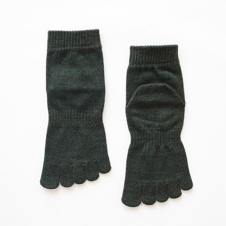 Chaussettes en coton à cinq doigts de style rétro pour hommes