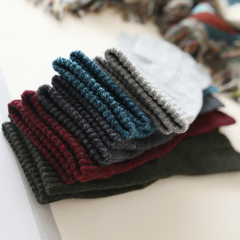 Chaussettes en coton à cinq doigts de style rétro pour hommes