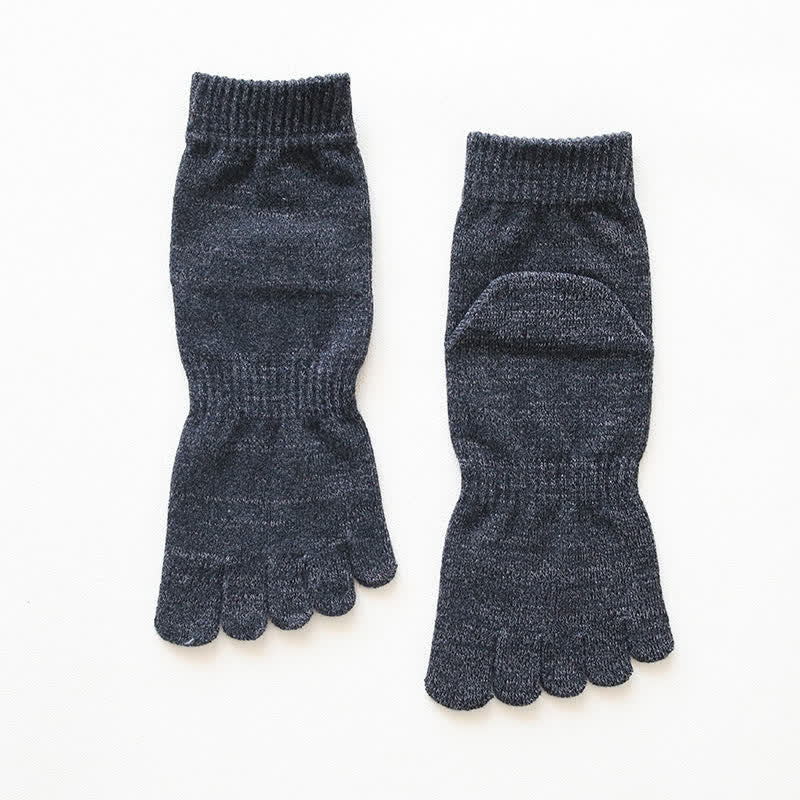 Chaussettes en coton à cinq doigts de style rétro pour hommes