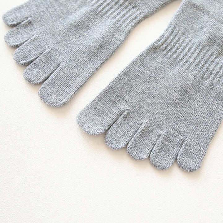 Chaussettes en coton à cinq doigts de style rétro pour hommes