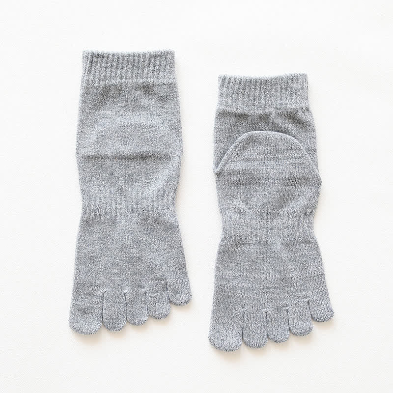 Chaussettes en coton à cinq doigts de style rétro pour hommes