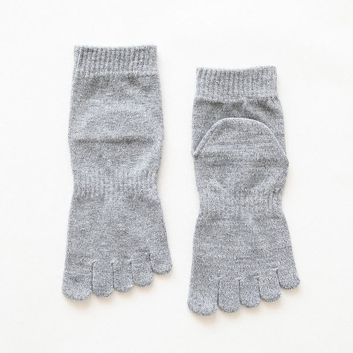 Chaussettes en coton à cinq doigts de style rétro pour hommes