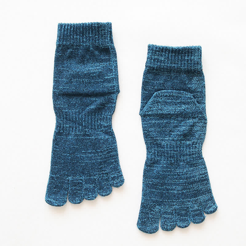 Chaussettes en coton à cinq doigts de style rétro pour hommes