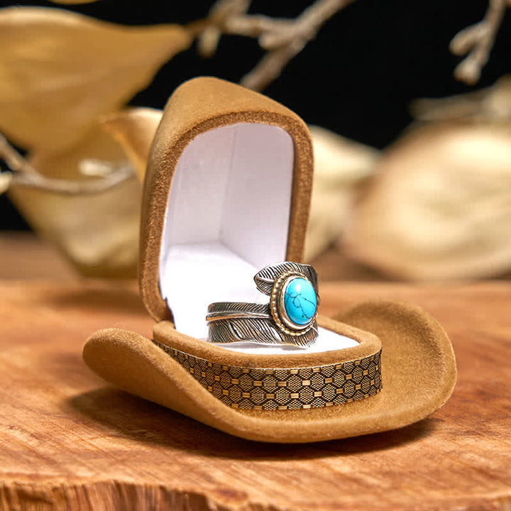 Ensemble collier et bague avec couteau caché à aile d'ange, boucle de ceinture et pendentif en forme de plume turquoise - image 8