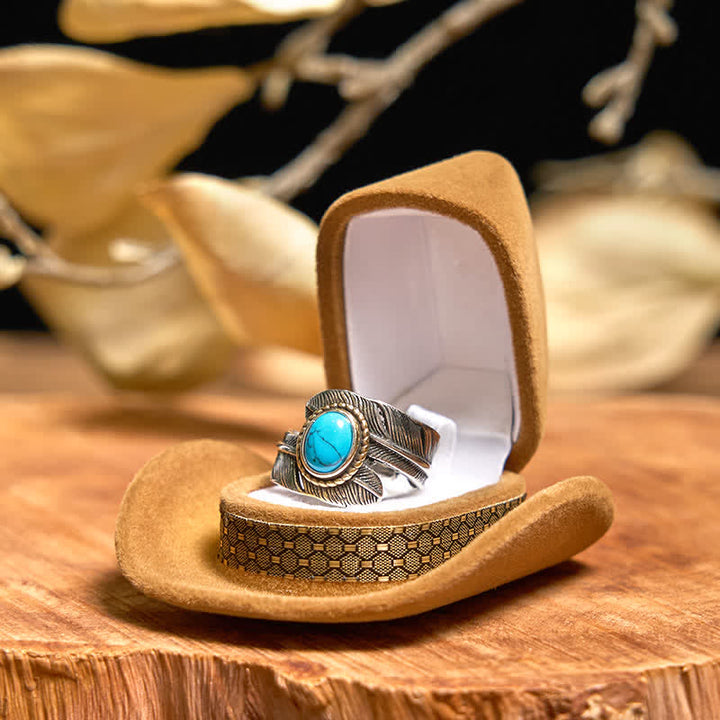 Ensemble collier et bague avec couteau caché à aile d'ange, boucle de ceinture et pendentif en forme de plume turquoise - image 7