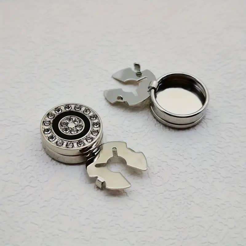 Lot de 1 paire de couvre-boutons fantaisie élégants à clipser pour hommes - image 9