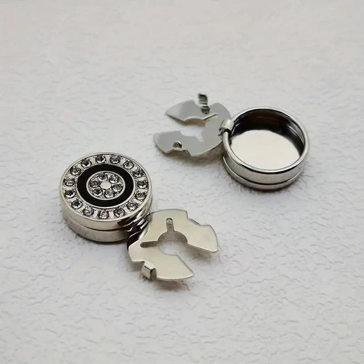 Lot de 1 paire de couvre-boutons fantaisie élégants à clipser pour hommes - image 9