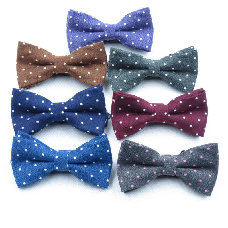 Ensemble de 3 cravates à pois élégantes pour hommes - image 3