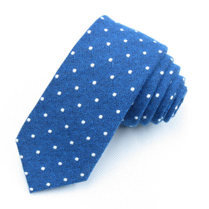 Ensemble de 3 cravates à pois élégantes pour hommes - Bleu - Cravate - image 40
