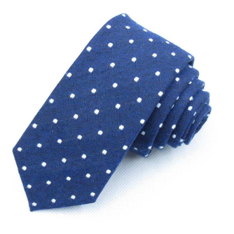 Ensemble de 3 cravates à pois élégantes pour hommes - Marine - Cravate - image 14