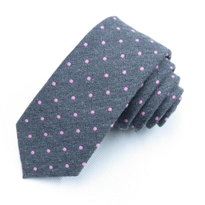 Ensemble de 3 cravates à pois élégantes pour hommes - Gris - Cravate - image 19