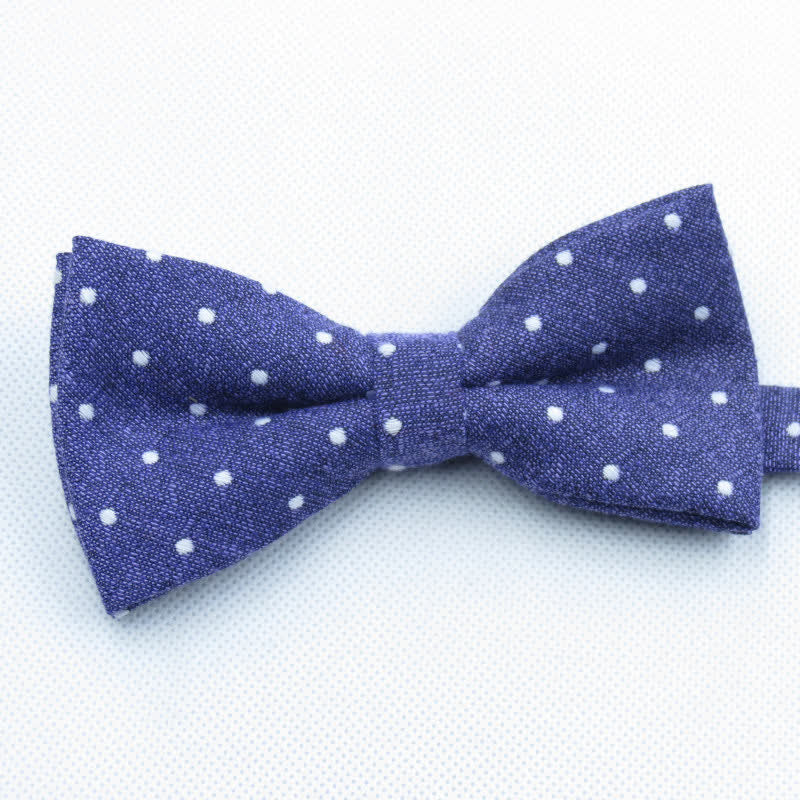 Ensemble de 3 cravates à pois élégantes pour hommes - Violet - Noeud papillon - image 31