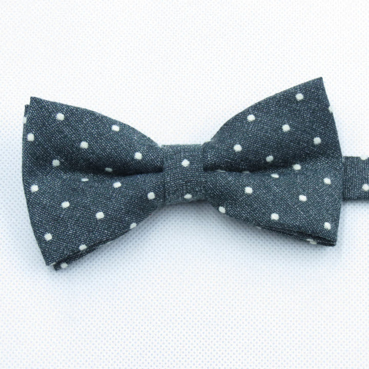 Ensemble de 3 cravates à pois élégantes pour hommes - Vert foncé - Noeud papillon - image 36