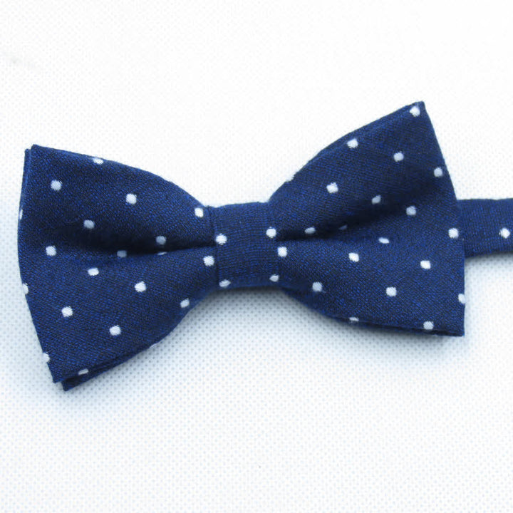 Ensemble de 3 cravates à pois élégantes pour hommes - Marine - Noeud papillon - image 15