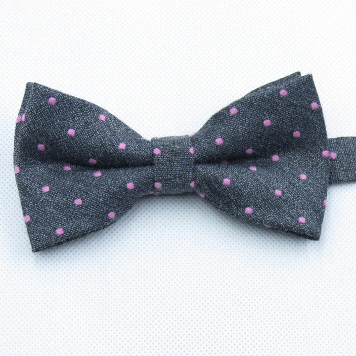 Ensemble de 3 cravates à pois élégantes pour hommes - Gris - Noeud papillon - image 20