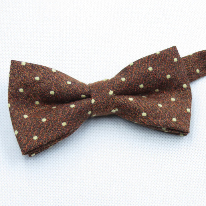 Ensemble de 3 cravates à pois élégantes pour hommes - Brun - Noeud papillon - image 25