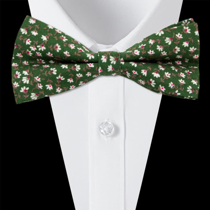 Ensemble de 3 cravates en coton à motif cachemire et fleurs pour homme