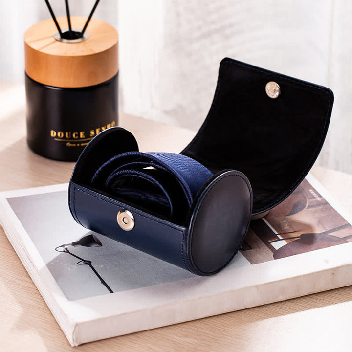 Boîte de rangement créative avec boucle magnétique pour cravate en cuir