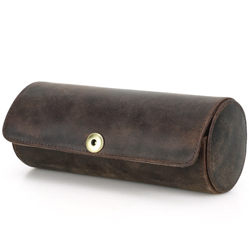 Étui en cuir véritable pour cravate Teo Retro Box