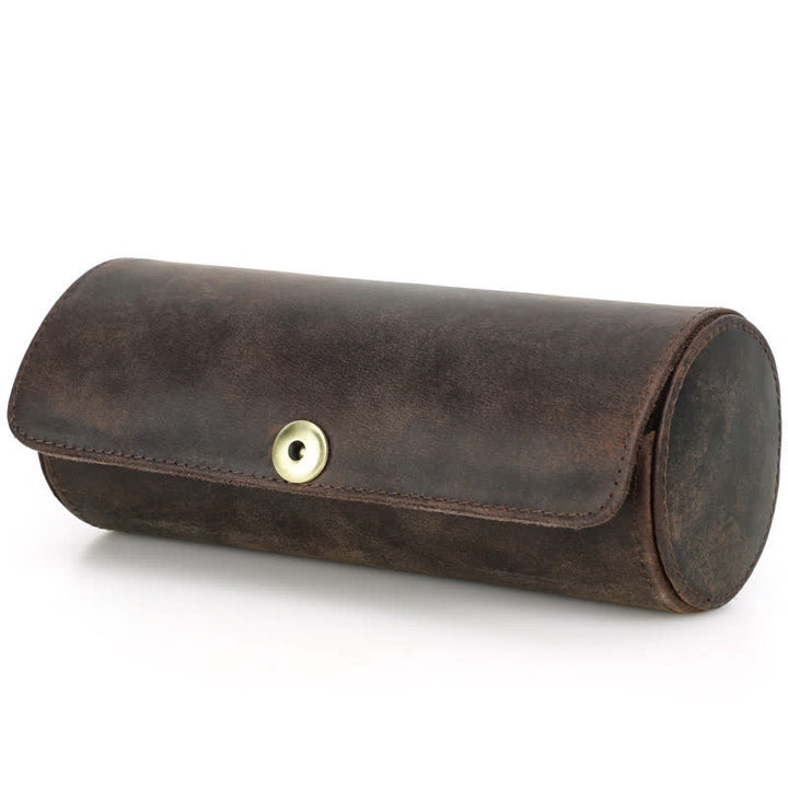 Étui en cuir véritable pour cravate Teo Retro Box