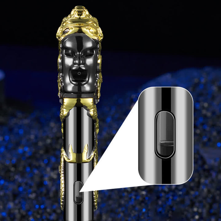 Briquet butane rechargeable en forme de serpent fantaisie avec strass