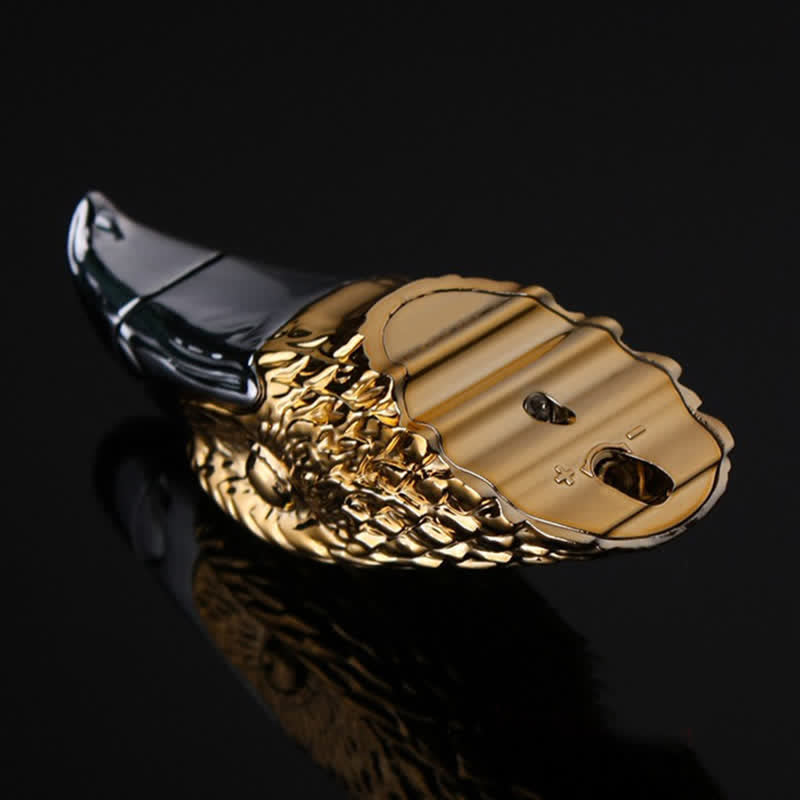 Briquet au butane rechargeable en forme de tête d'aigle créatif