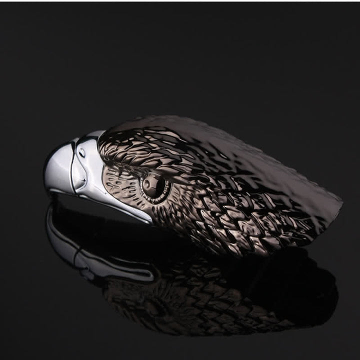 Briquet au butane rechargeable en forme de tête d'aigle créatif
