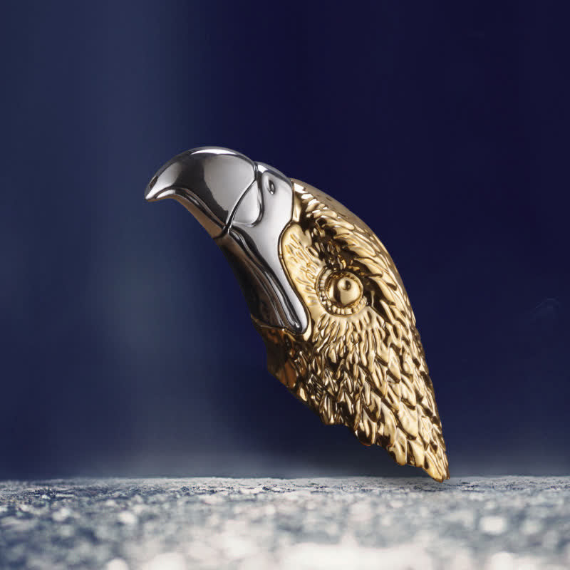 Briquet au butane rechargeable en forme de tête d'aigle créatif