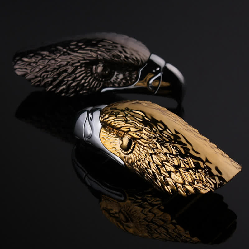 Briquet au butane rechargeable en forme de tête d'aigle créatif