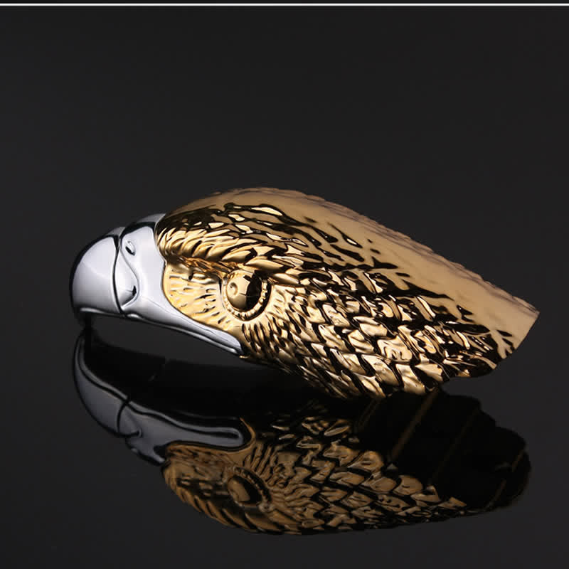 Briquet au butane rechargeable en forme de tête d'aigle créatif
