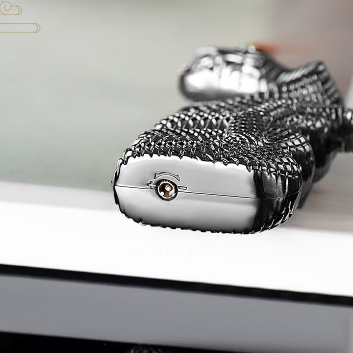 Briquet au butane rechargeable en forme de serpent spiralé