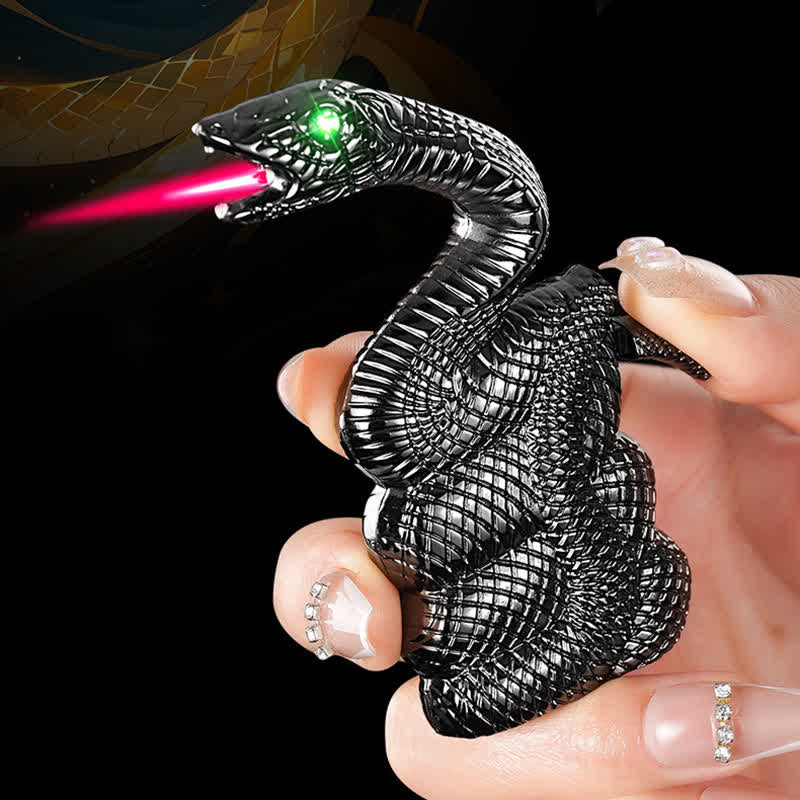 Briquet au butane rechargeable en forme de serpent spiralé