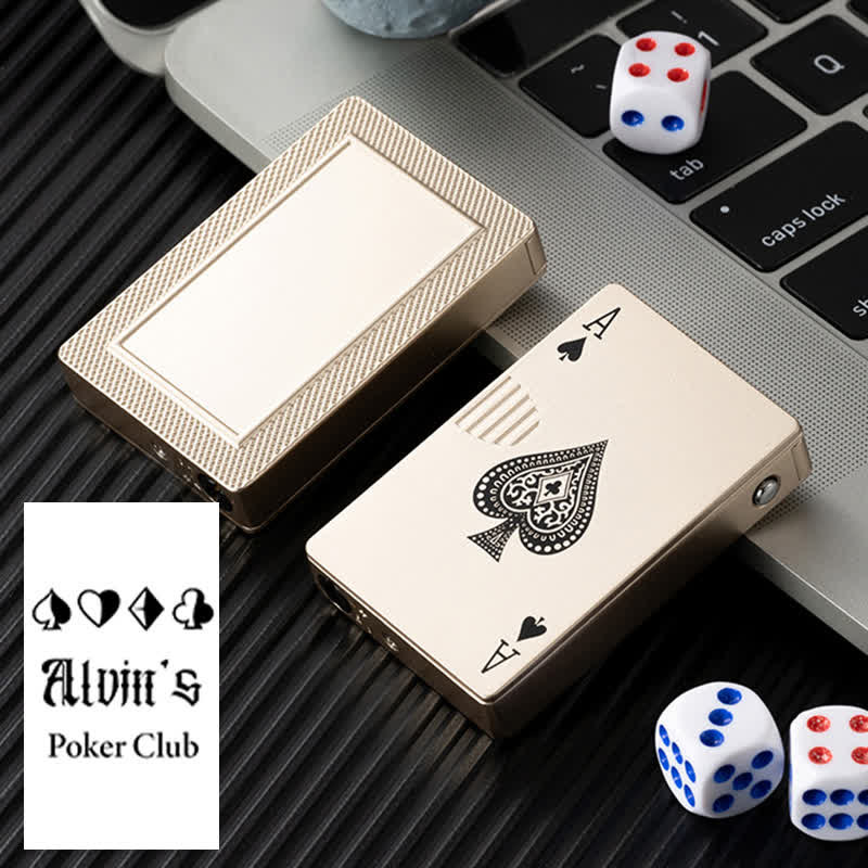 Cartes de poker personnalisées Briquet au butane rechargeable au dos personnalisé
