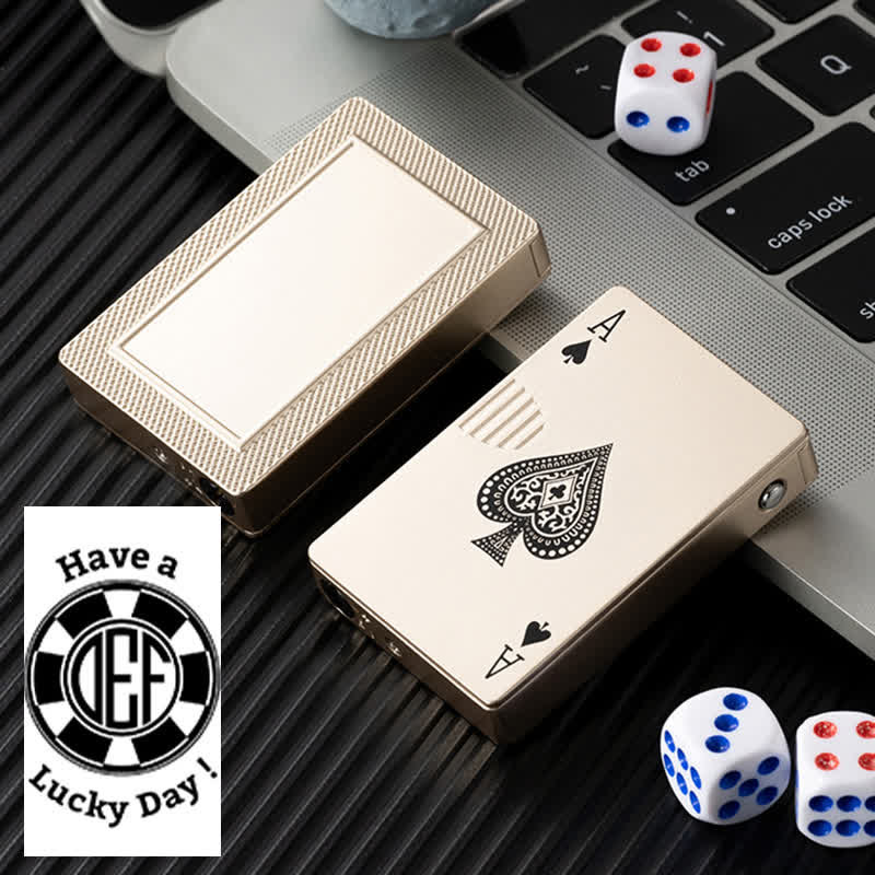 Cartes de poker personnalisées Briquet au butane rechargeable au dos personnalisé
