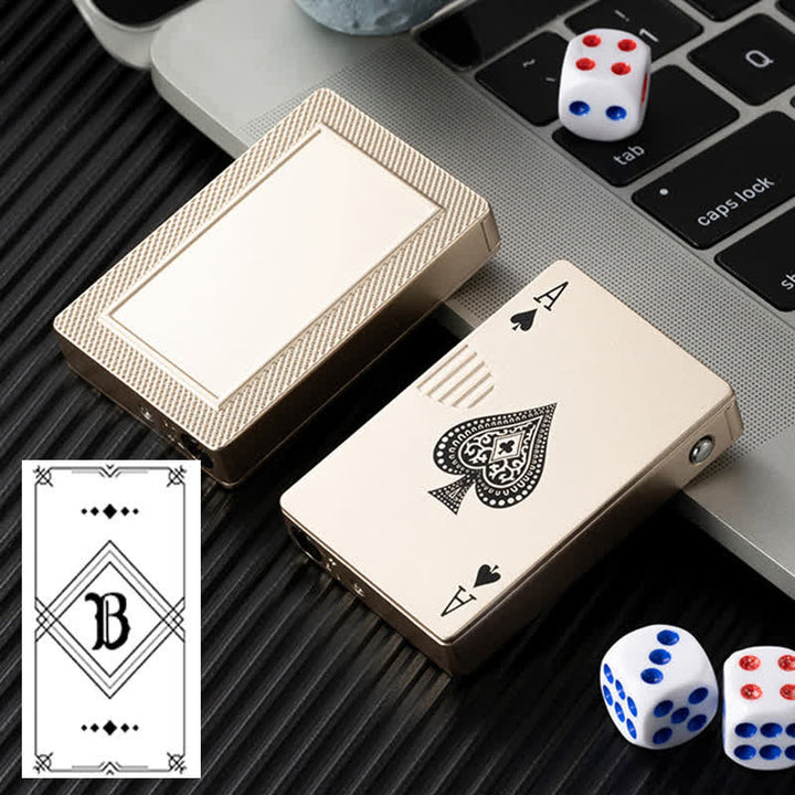 Cartes de poker personnalisées Briquet au butane rechargeable au dos personnalisé