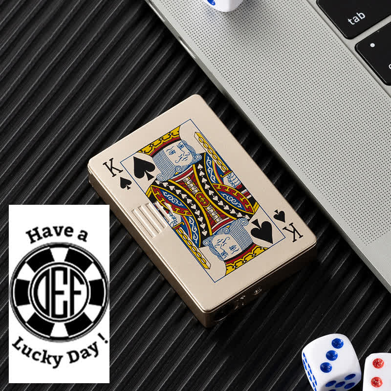 Cartes de poker personnalisées Briquet au butane rechargeable au dos personnalisé