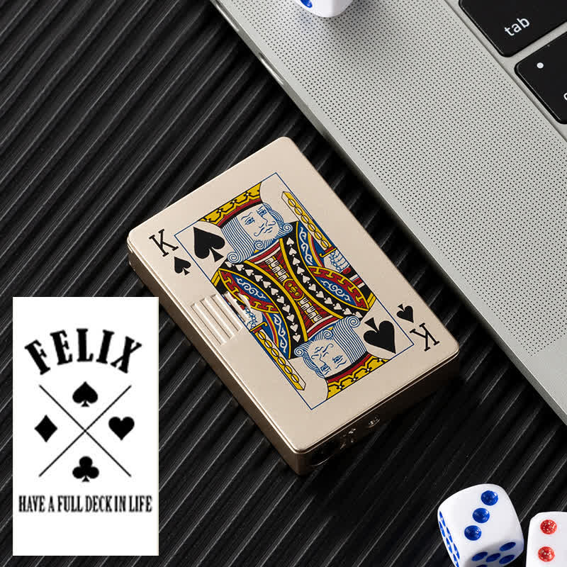 Cartes de poker personnalisées Briquet au butane rechargeable au dos personnalisé