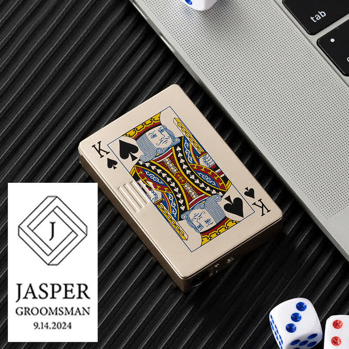 Cartes de poker personnalisées Briquet au butane rechargeable au dos personnalisé