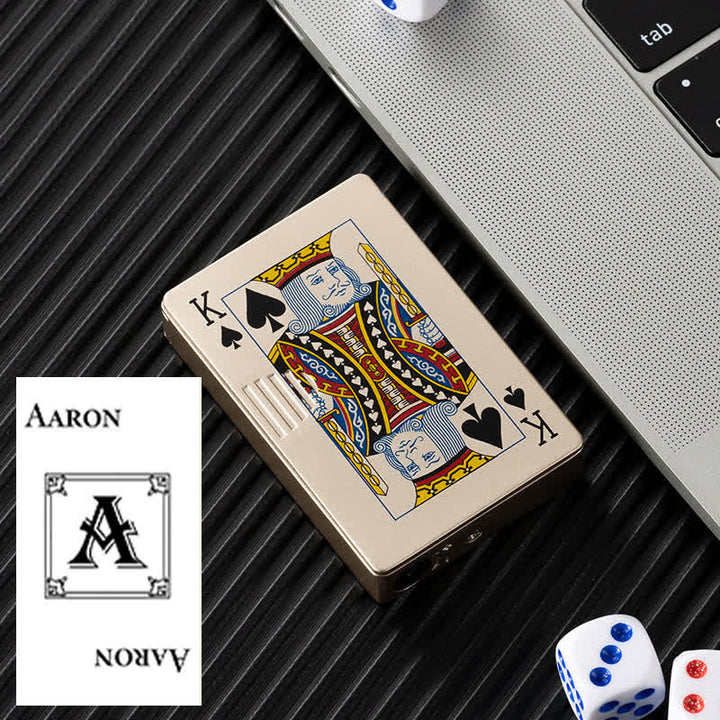 Cartes de poker personnalisées Briquet au butane rechargeable au dos personnalisé