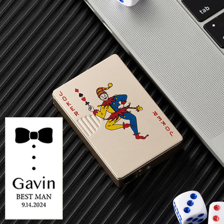 Cartes de poker personnalisées Briquet au butane rechargeable au dos personnalisé